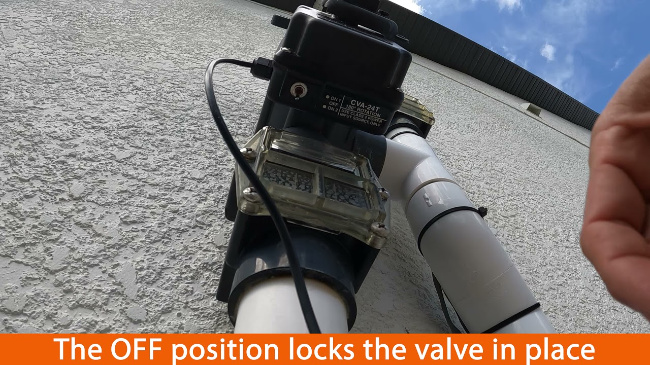 Solar Pool Heating Valve Actuator Toggle Switch Position