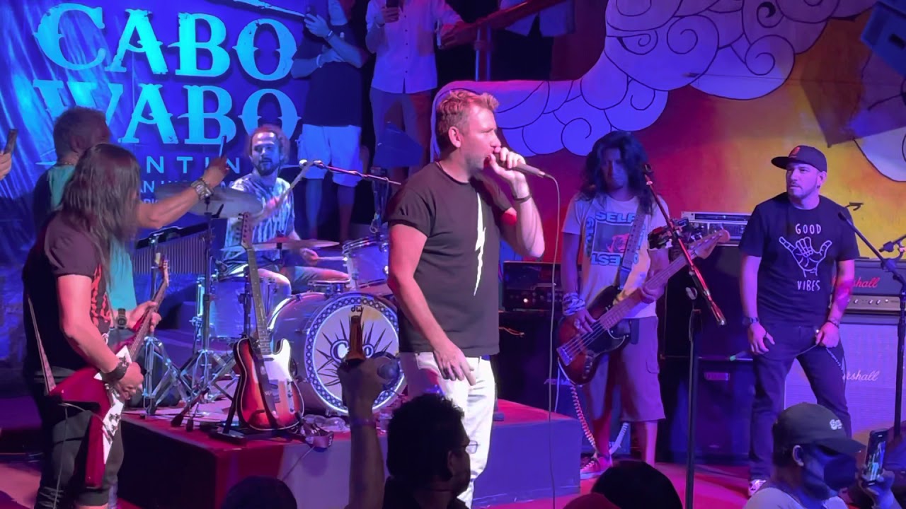 Guy Fieri introduces guest singer Chad Kroeger (singer for Nickelback) live at Cabo Wabo