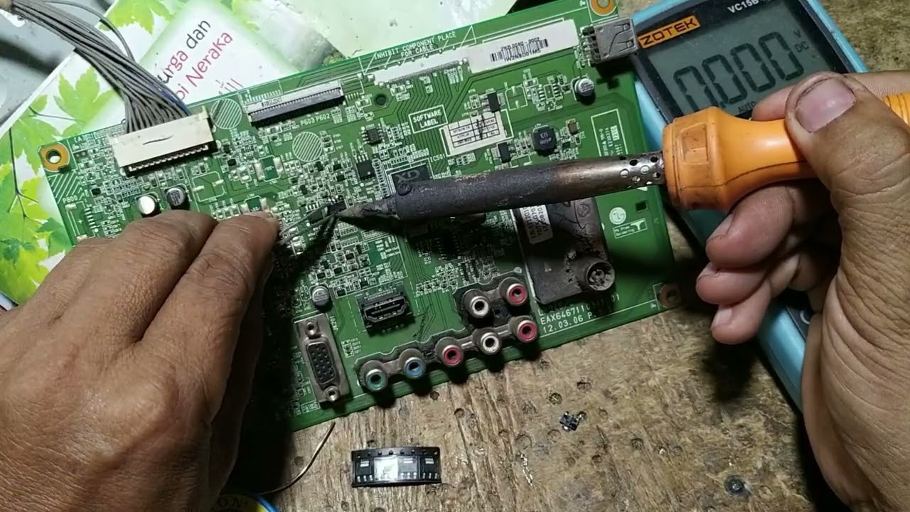 RESTORASI TV LCD LG HIDUP SEBENTAR LALU MATI