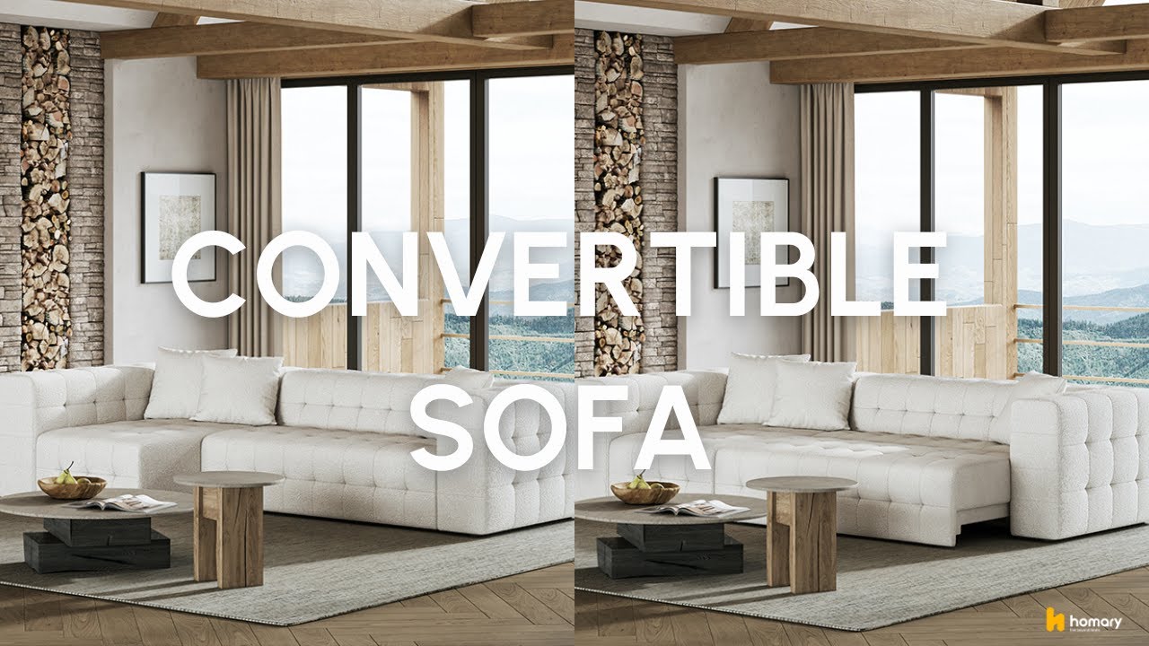 HOMARY l Convertible Sofa: Couch to Bed in Seconds