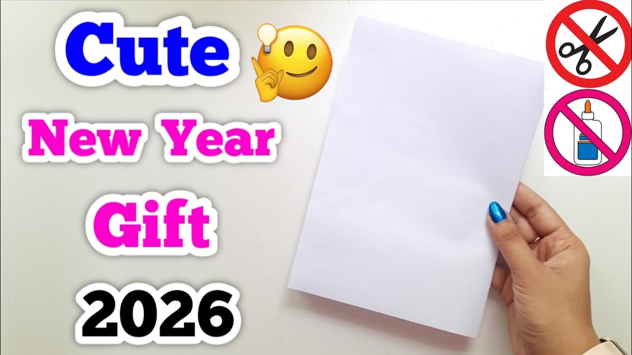 😍 No Glue No Scissors 😍 Happy New Year Gift 2026 &bull; how to make new year gift &bull; new year gift idea 