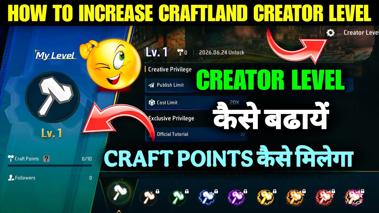 HOW TO INCREASE CRAFTLAND CREATOR LEVEL || HOW TO GET CRAFT POINTS IN CRAFTLAND CREATOR LEVEL
