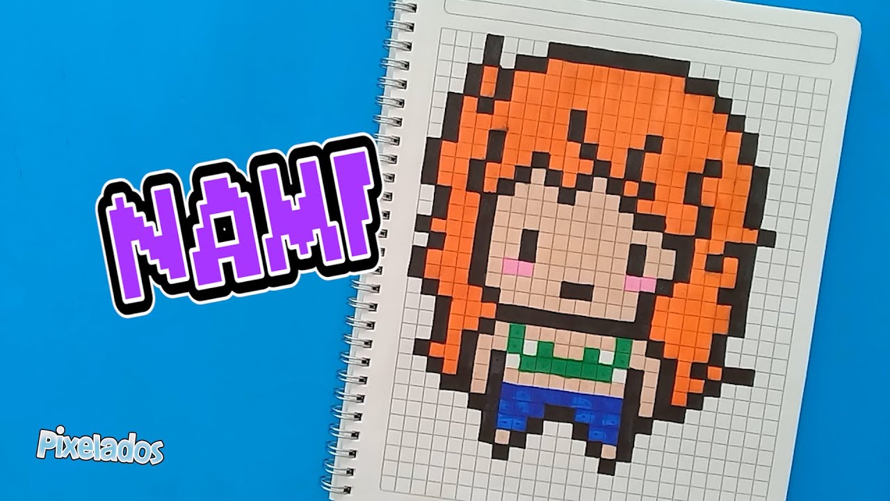 COMO DIBUJAR A NAMI de ONE PIECE en PIXEL ART paso a paso - PIXELADOS