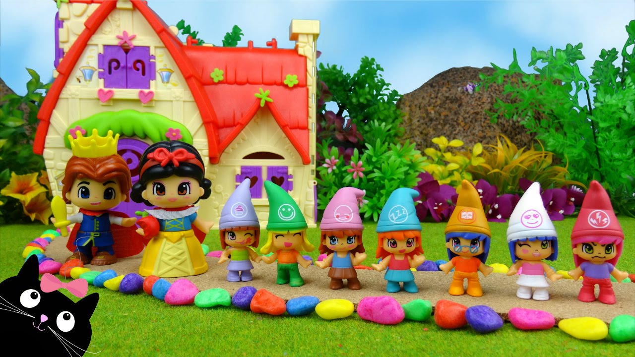 🌲 La Casa de los Cuentos de Pinypon: Blancanieves y las siete enanitas 😸 Cat Juguetes