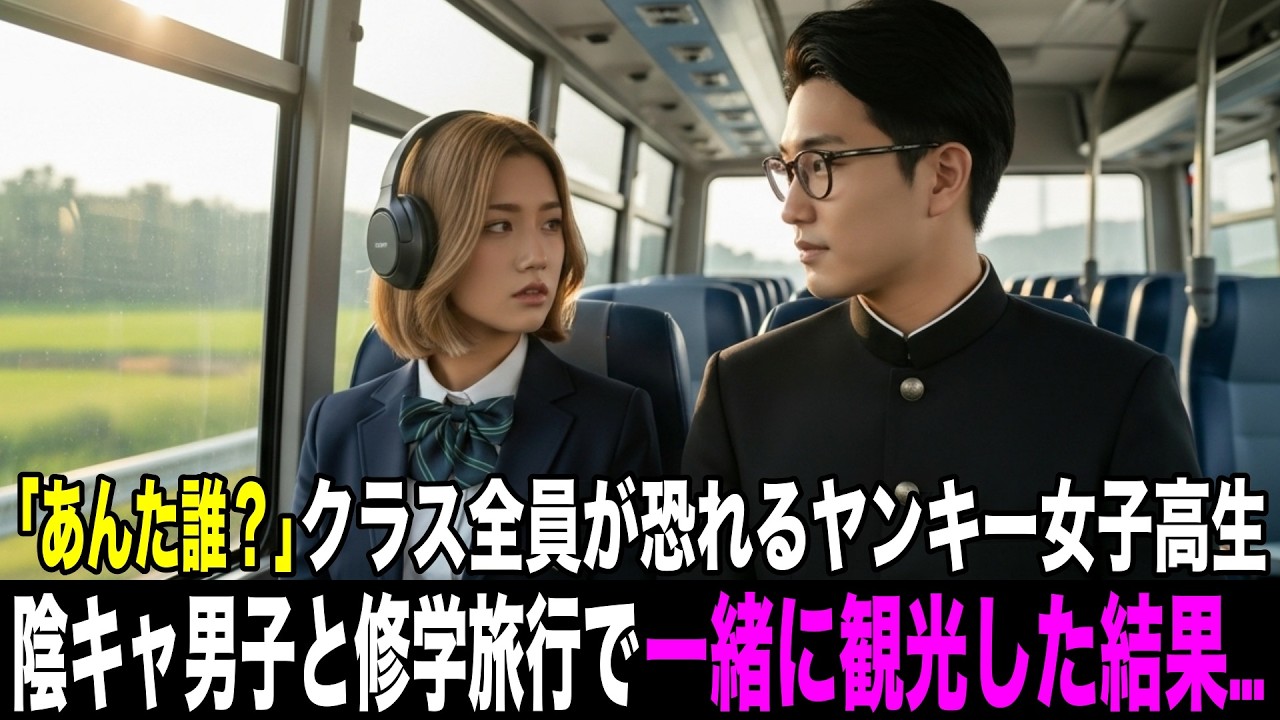 クラス全員が恐れるヤンキー女子高生、陰キャ男子と修学旅行で一緒に観光することに