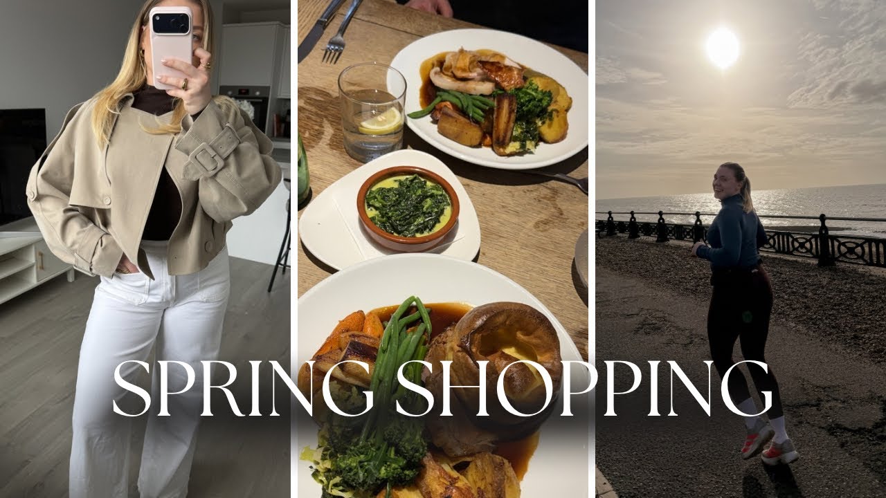 SHOPPING FOR SPRING | Trying on new clothes | Training for a marathon
