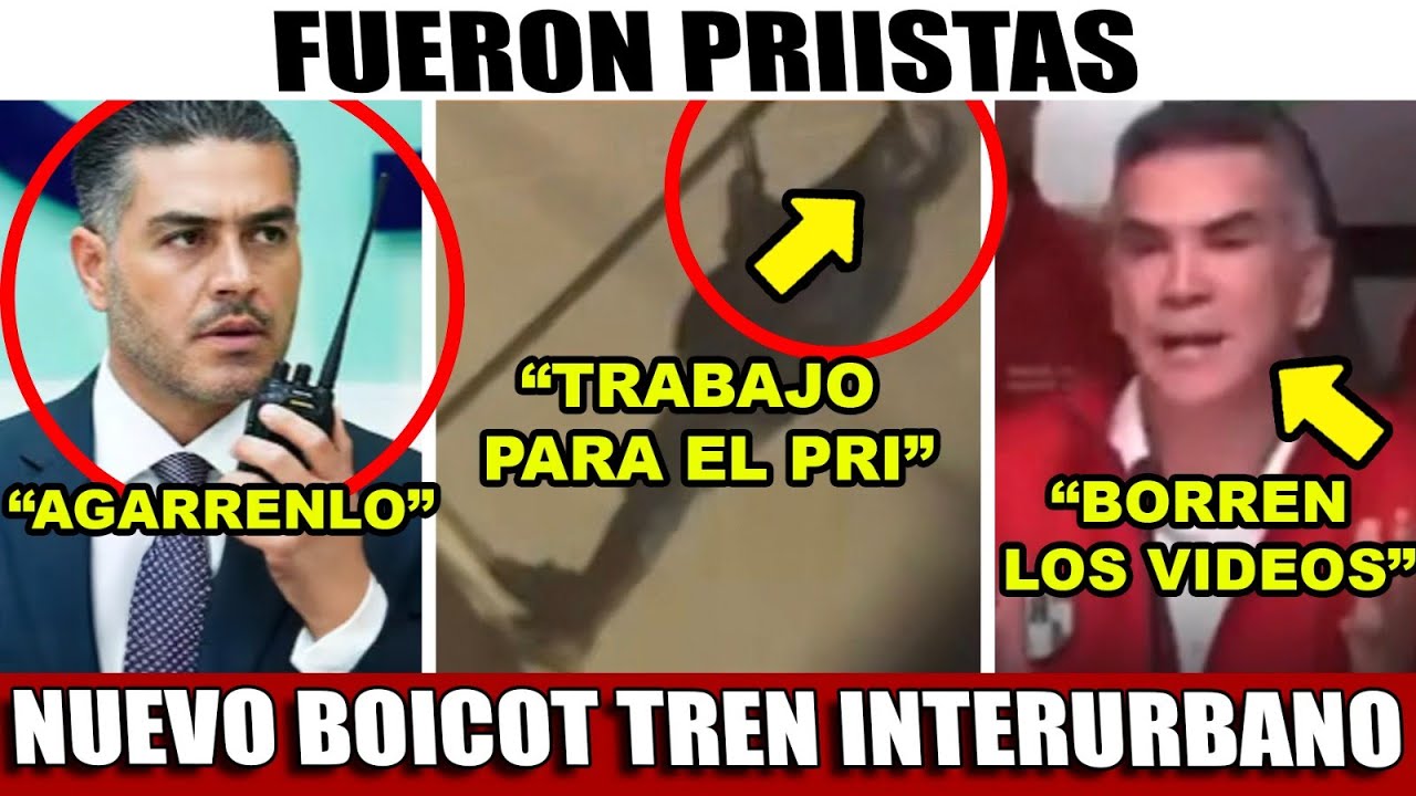 TODO GRABADO! LO AGARRARON ¡SABOTEANA NUEVO TREN! ESTO LE PAGO EL PRI