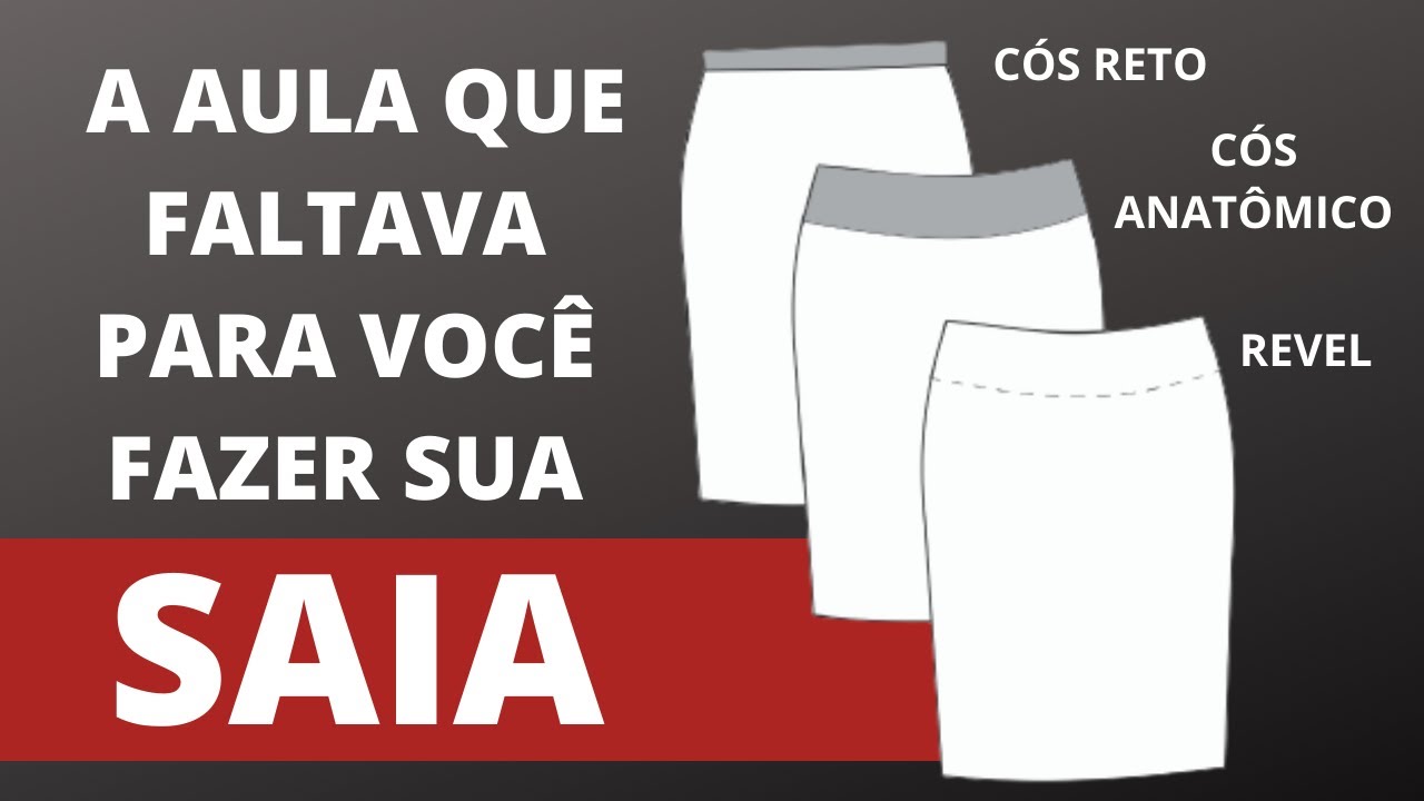 Cós reto, anatômico e revel - Modelagem passo a passo | Gisele Maués