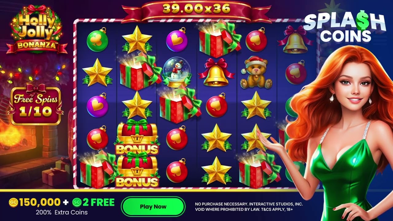 Holly Jolly Bonanza Slots 🎁 Unwrap Free Spins at Splash Coins