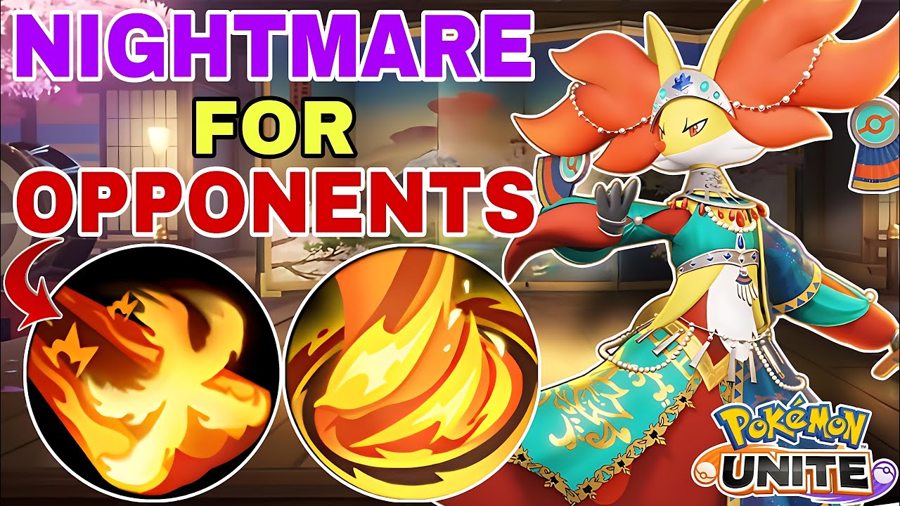 This Annoying DELPHOX Build is a Nightmare for Opponents | Fire Blast + Fire Spin | Pokemon Unite