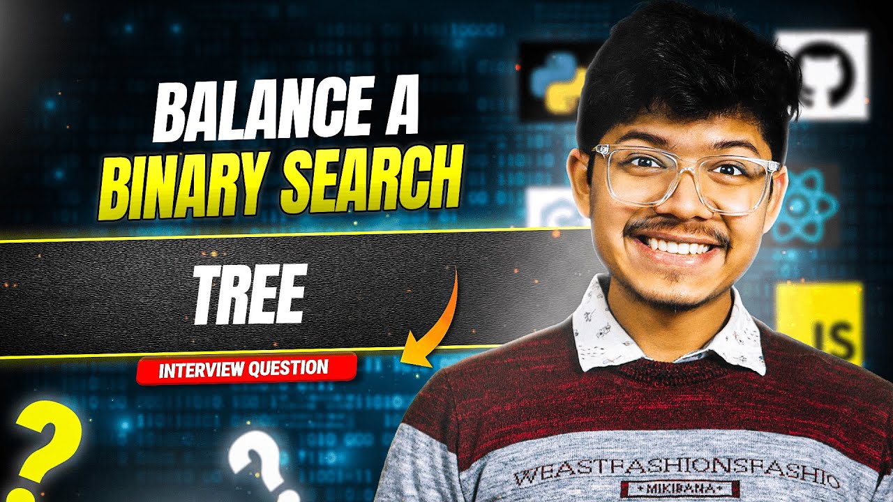 1382, 108 Balance a Binary Search Tree | Day-Stout-Warren (DSW) Algorithm | In-Place Balancing