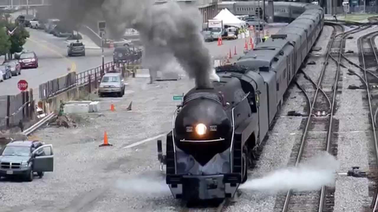 N&W 611 Departing Roanoke, VA, on July 4, 2015