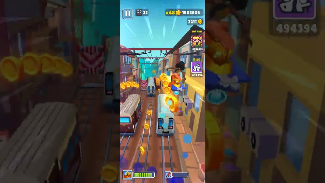 遊戲實況：Subway surfers地鐵跑酷遊戲 巡迴遊玩記錄：荷里活2025 馬拉松（1）：孟買2026.1.10 #地鐵跑酷 #subwaysurfers