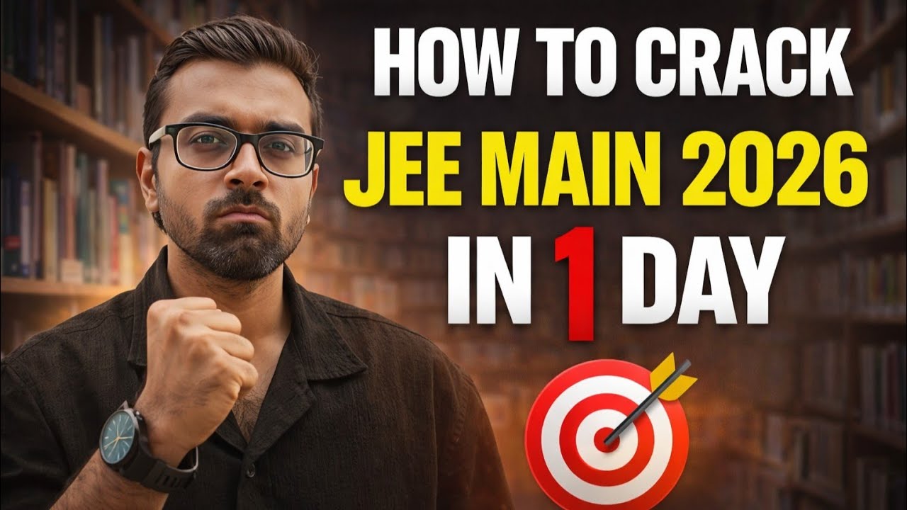 How To Crack JEE MAIN 2026 in 1 Day❓