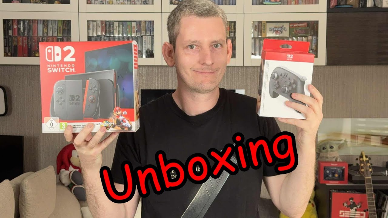 Nintendo Switch 2 Konsole Mario Kart World Bundle + Pro Controller Unboxing - Deutsch