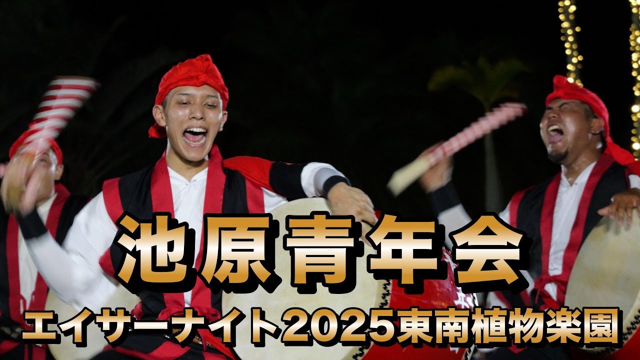 池原青年会 エイサーナイト2025東南植物楽園演舞 令和7年7月6日
