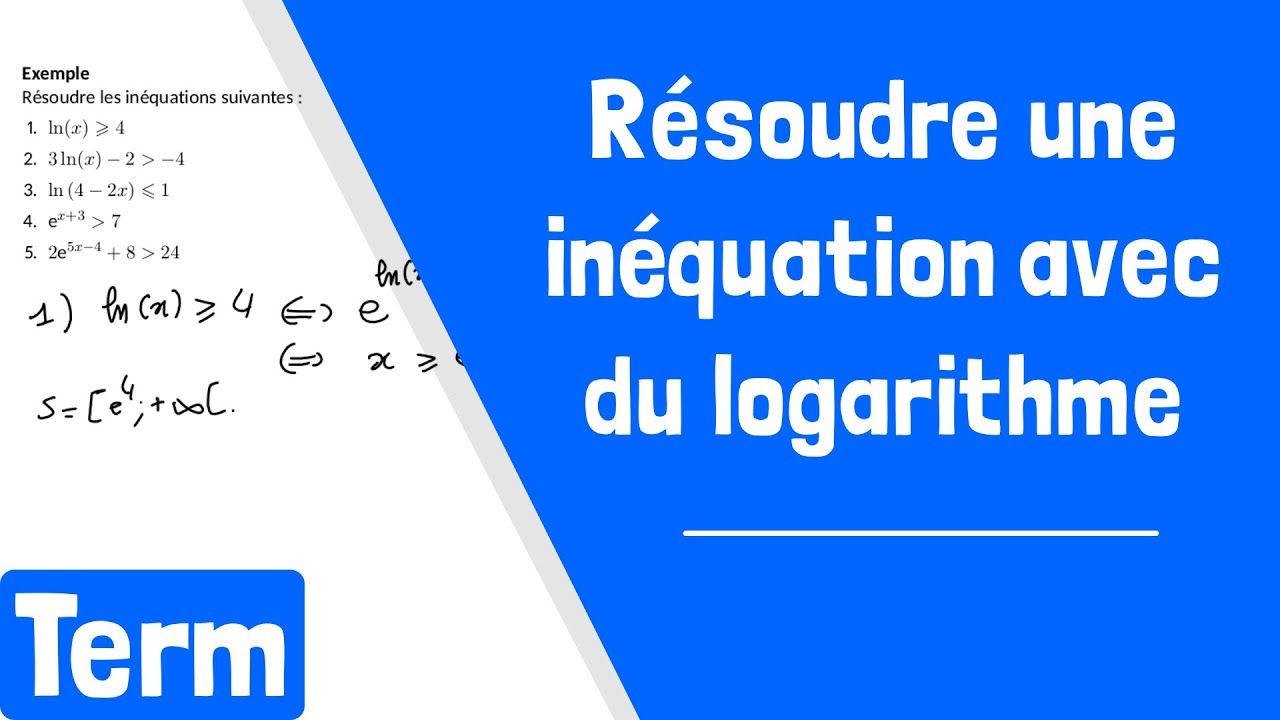 Comment r&eacute;soudre une in&eacute;quation avec du logarithme ou de l'exponentielle ?