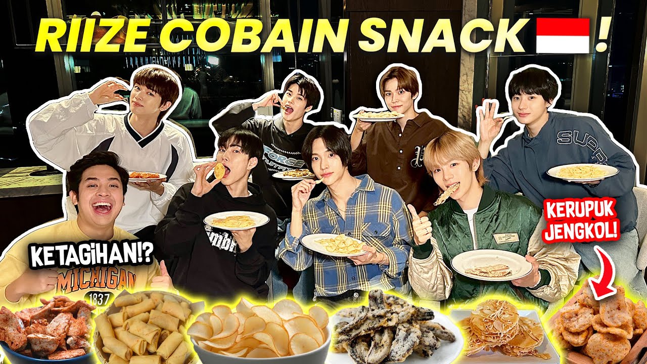 REAKSI RIIZE COBA SNACK INDONESIA! KETAGIHAN!? LUCU BANGET!!