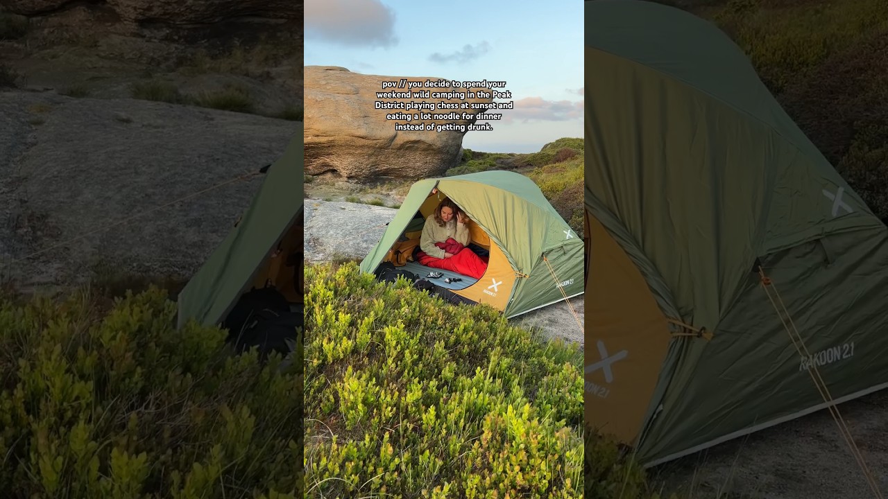 Wild camping in the Peak District 🏕️ #wildcampinguk #wildcamping #peakdistrict #peakdistrictwalks