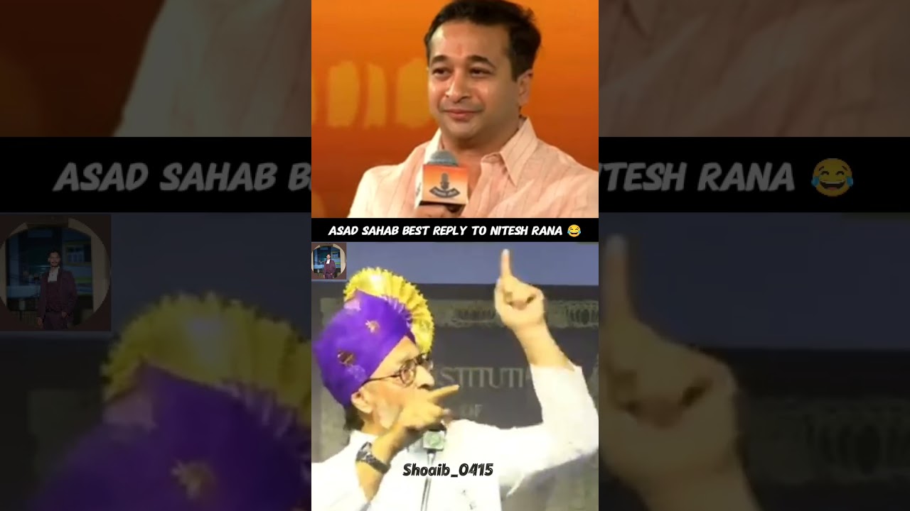 Asad Sahab Best Reply To Nitesh Rane #asaduddinowaisi #aimim #duet #bjp #pmmodi #maharashtra