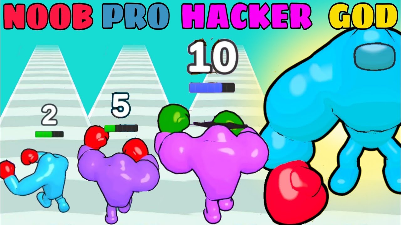 NOOB VS PRO VS HACKER VS GOD in Punchy Race