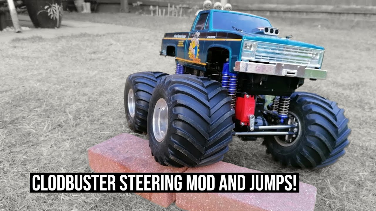 Tamiya Clodbuster Steering Mod' and Jumps