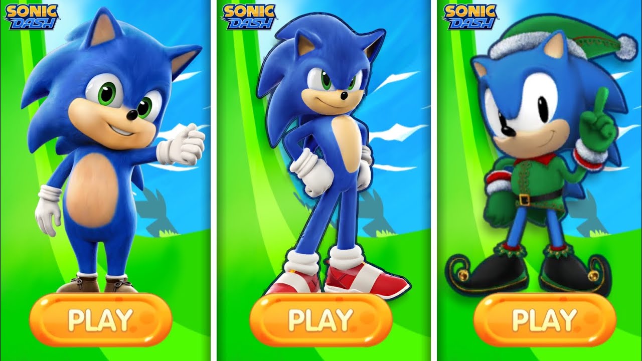 Sonic Dash - Movie Sonic Vs Baby Sonic Vs Elf classic Sonic Vs All Boss Zazz Egman All characters 🔓