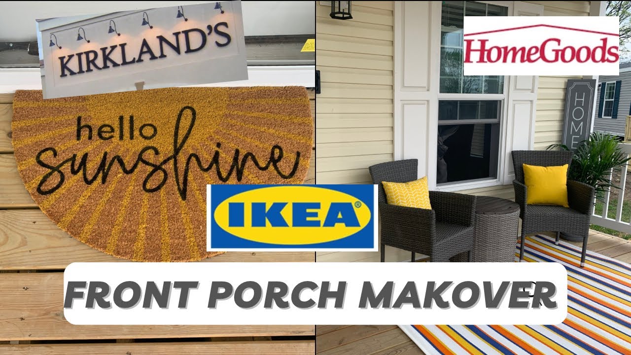 Small Front Porch Makeover | Decorate with me #mobilehomeliving #happymothersday