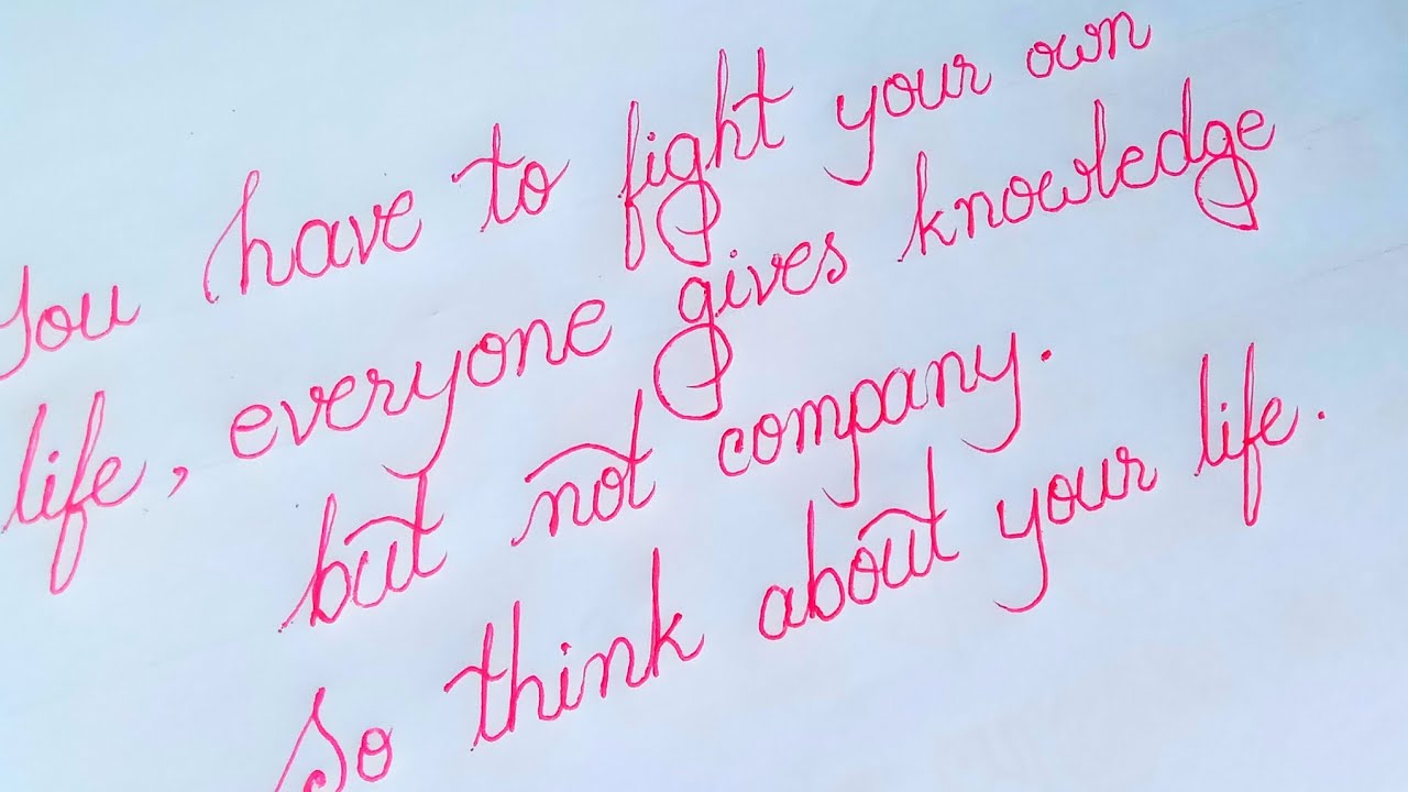 Wonderful english handwriting 
