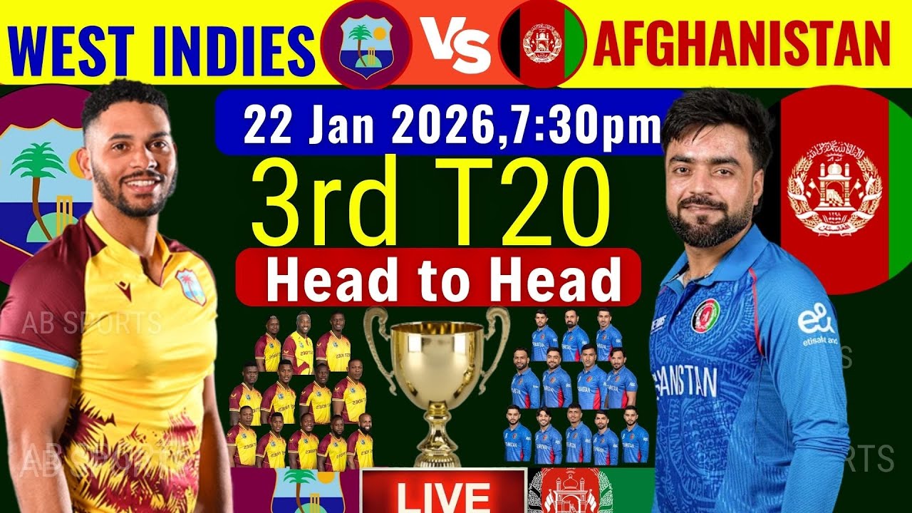West Indies vs Afghanistan 3rd T20 Match 2026 | WI vs Afg 3rd T20 Playing 11 | Afg vs Wi Live