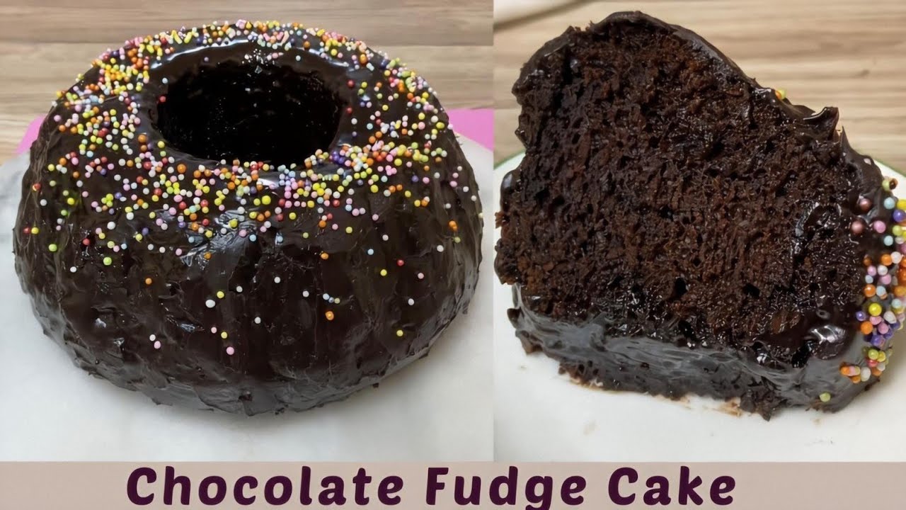 Chocolate Fudge Cake - Double Fudge Cake By Cooking Passion