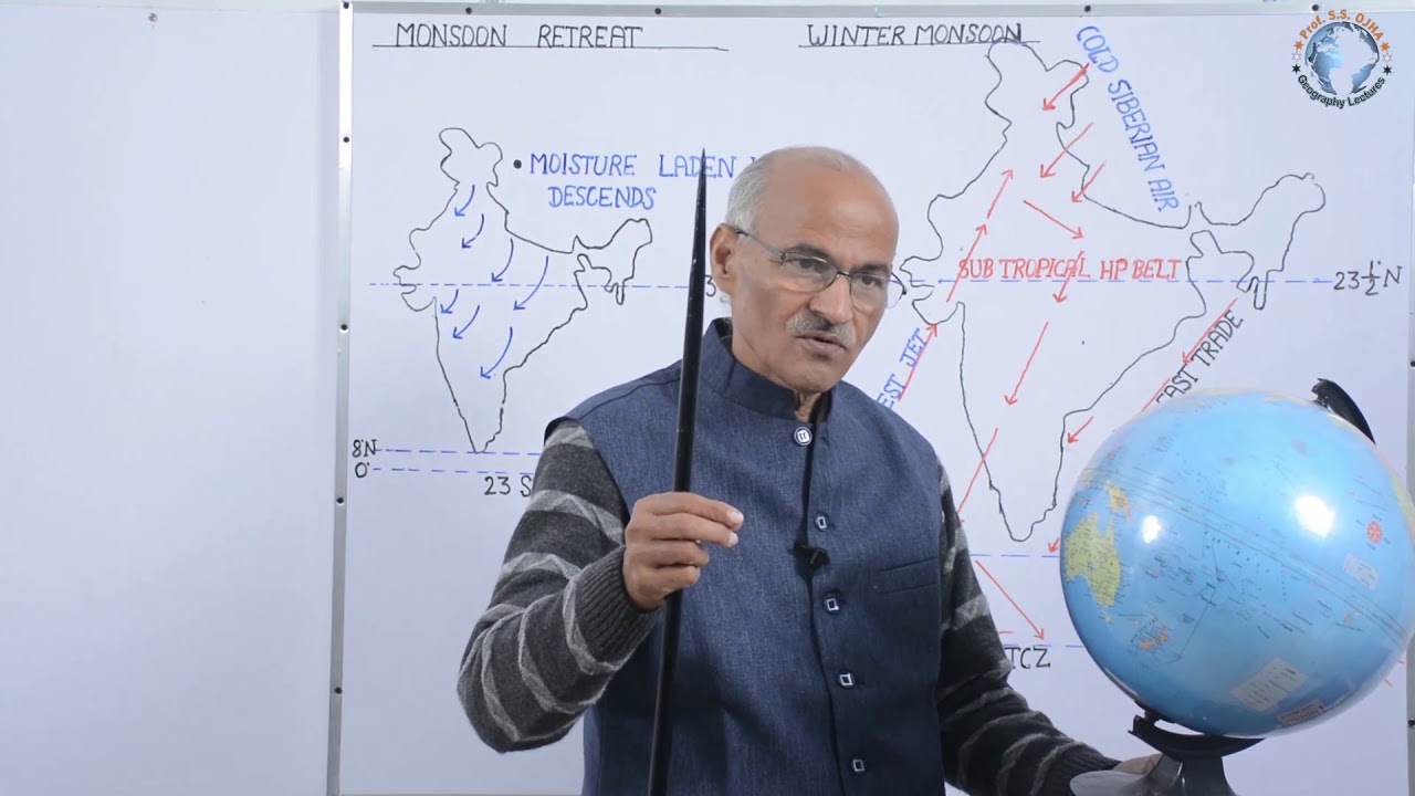 Monsoon Retreat (Winter Monsoon) In Hindi // By Prof. S.S. Ojha // University Of Allahabd