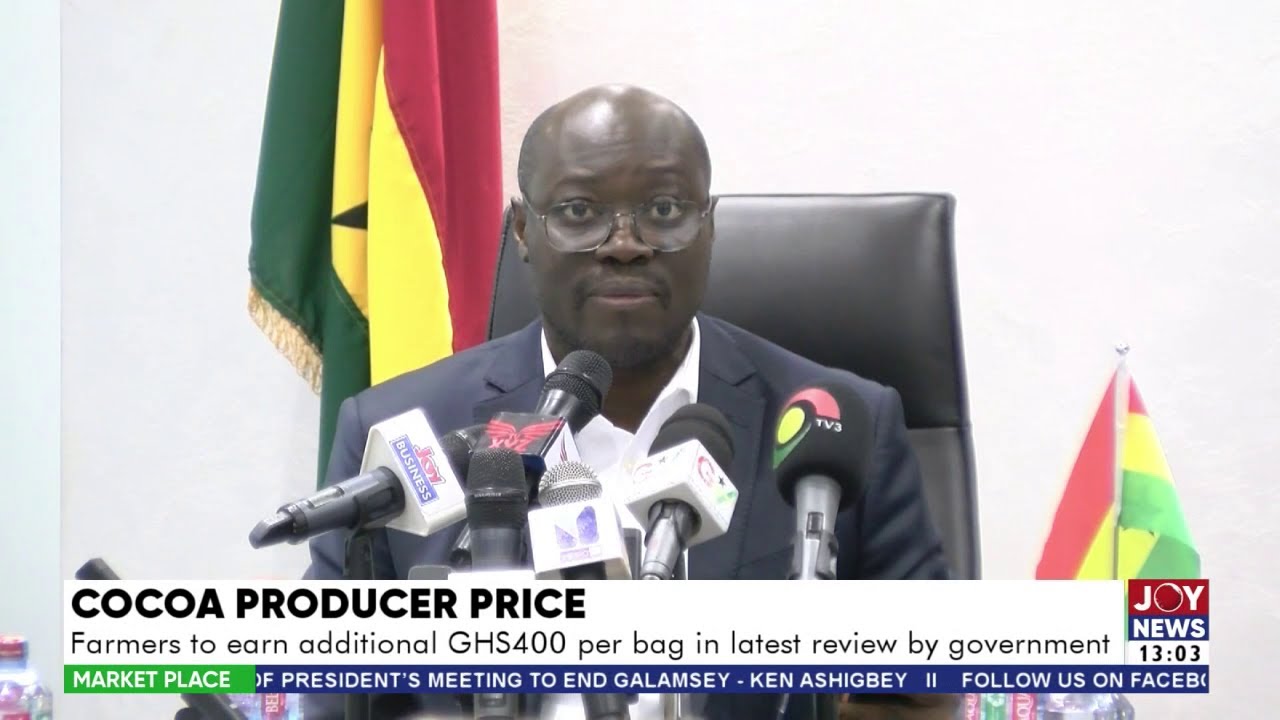 Cocoa Producer Price: Farmers to earn additional Ghc400 per bag in latest review by the government