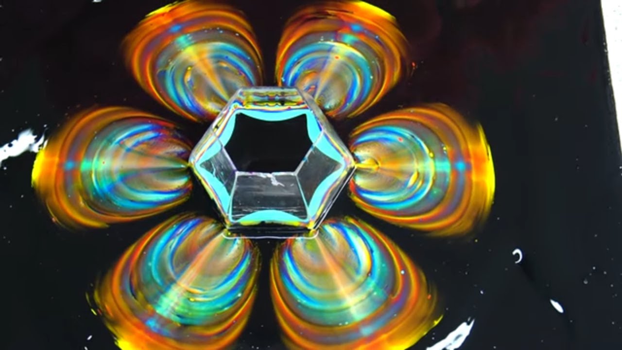 (429) OPEN CUP акриловая заливка ~ Spin art ~ Витражный вид ~ Психоделическое искусство 60-х