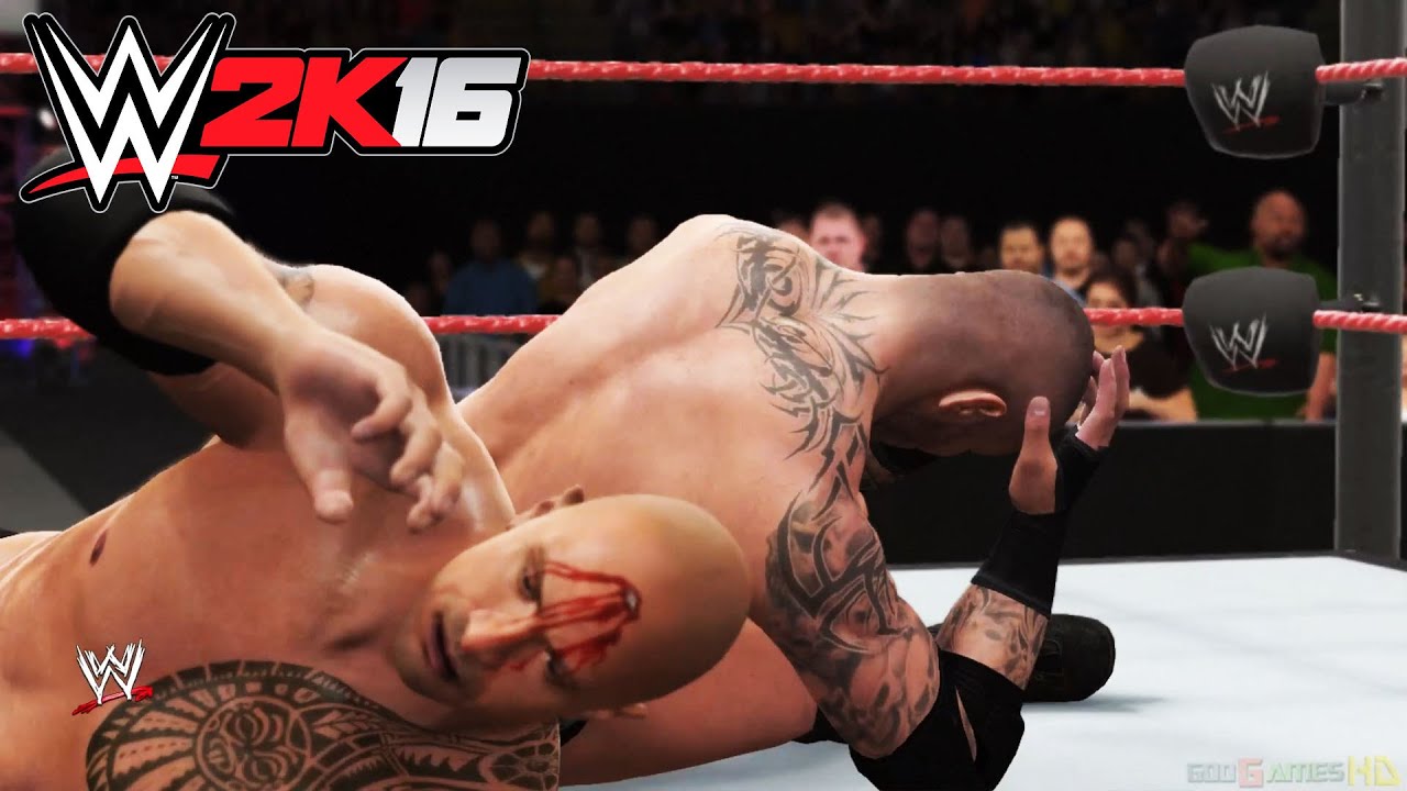 WWE 2K16 - Xbox One PS4 Gameplay 1080p 60fps Extreme Rules Randy Orton vs The Rock
