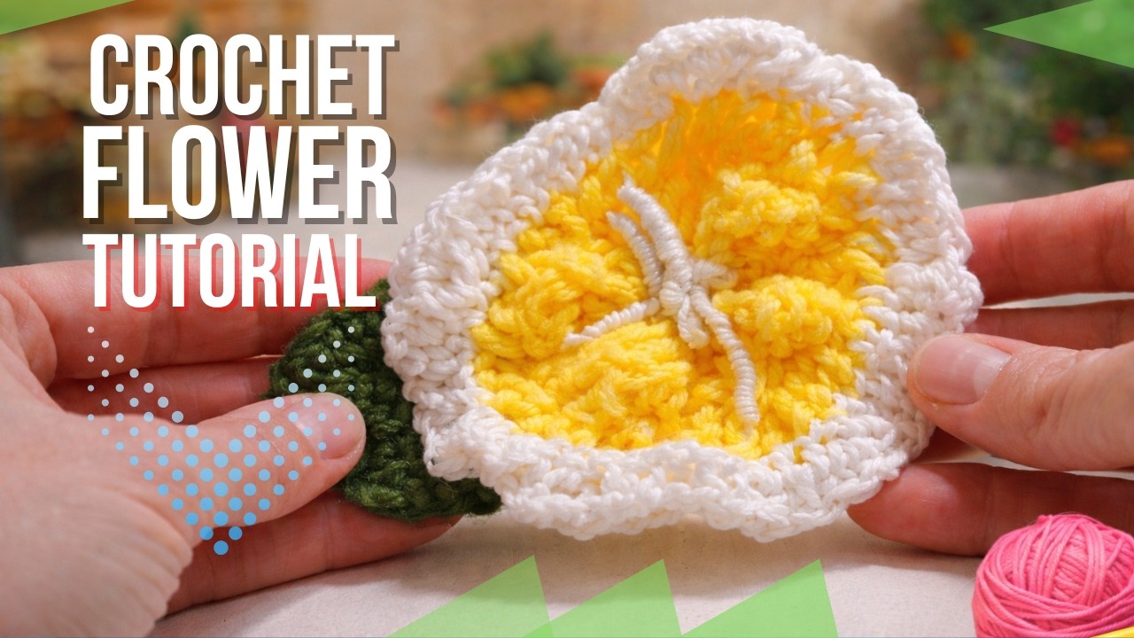 Crochet 3D Flower Tutorial