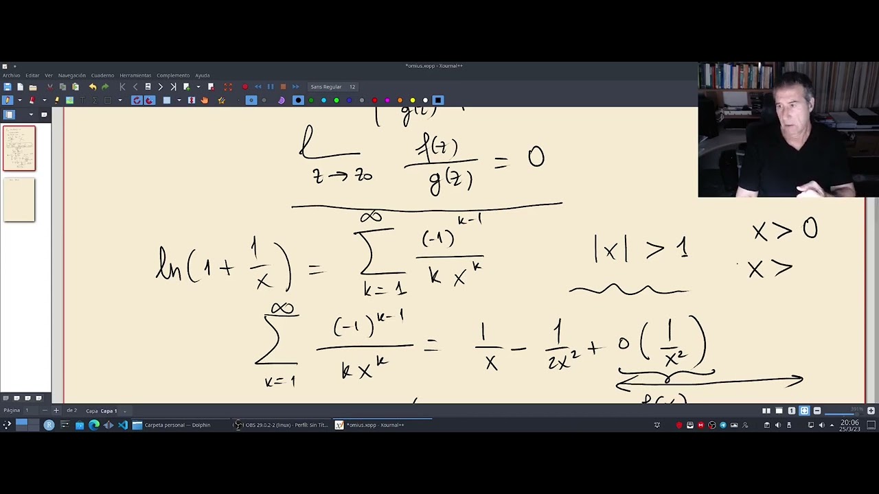 Límite con desarrollo en serie y notación de Landau