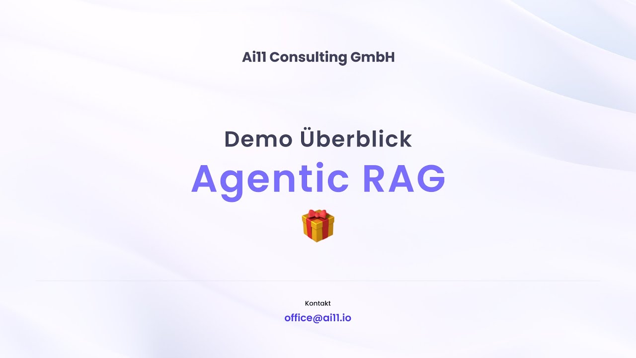 AGENTIC RAG DEMO. Wie autonome KI Antworten aus Ihren Daten findet
