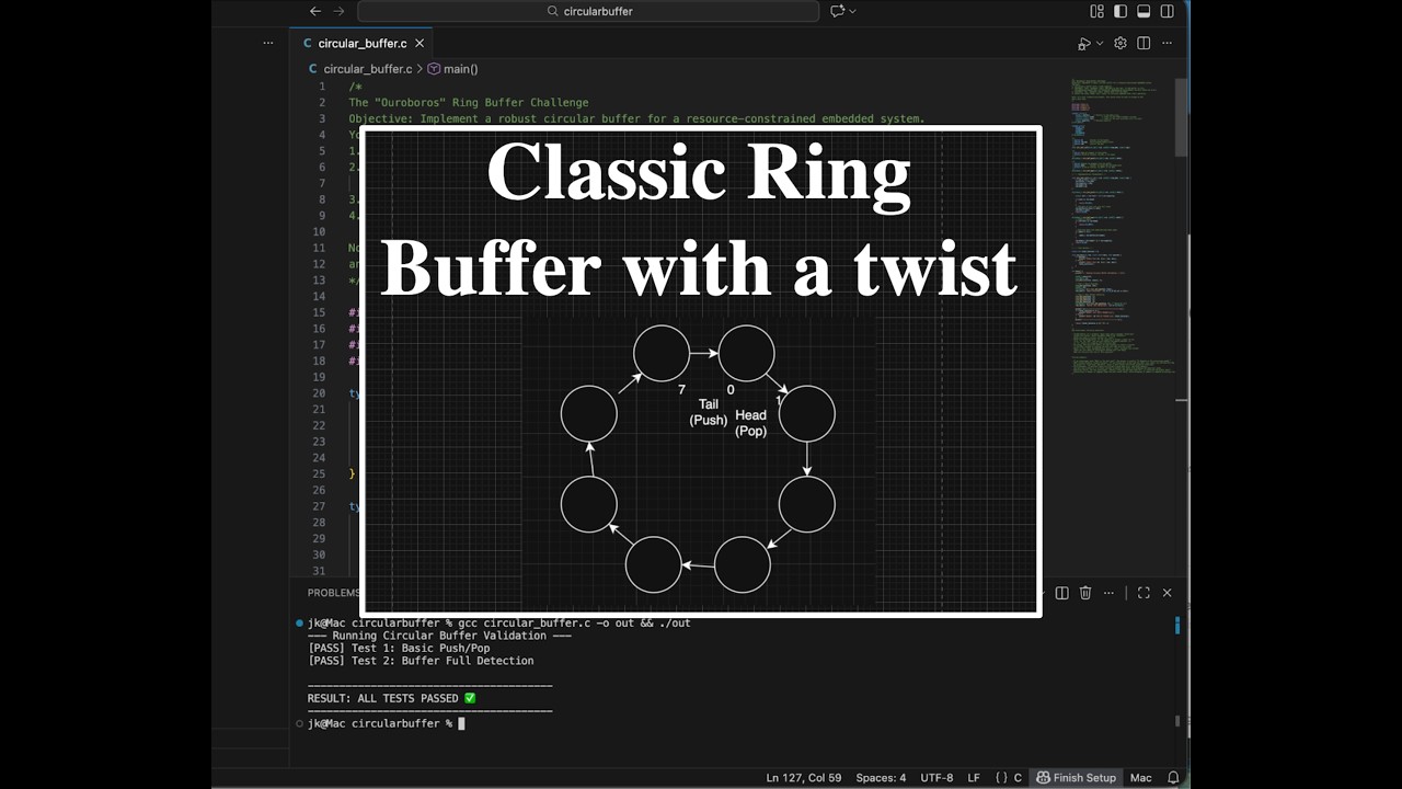 Firmware Engineer C Interview Question | Ring Buffer w/ Gap Method