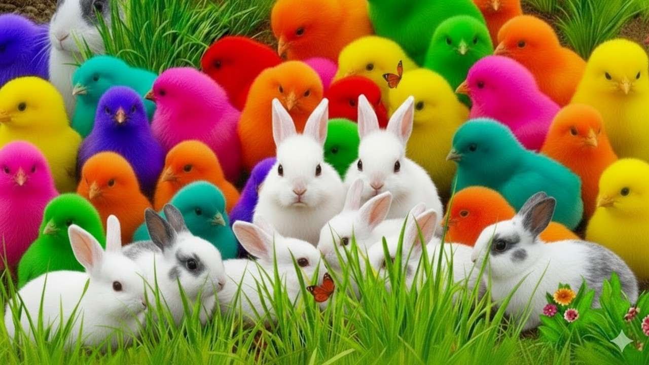Tangkap Ayam Lucu, ayam warna warni, ayam rainbow, kelinci lucu, bebek lucu, ikan koi, Hewan Lucu