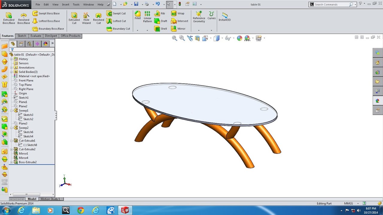 Solidworks Tea table