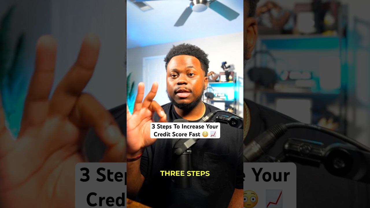 3 Steps To Increase Your Credit Score Fast 😳📈 #personalfinance #finance #credit #creditscore