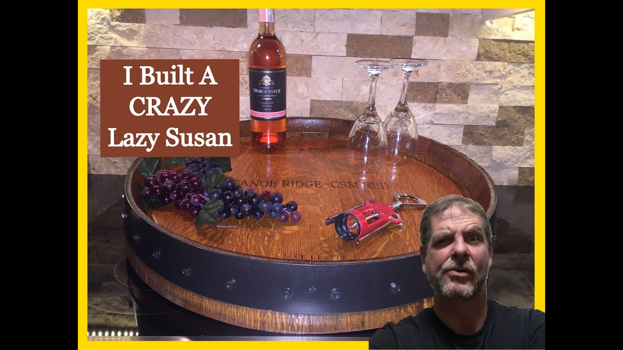 How to build a lazy Susan turntable from a wine barrel - Lazy Susan DIY-