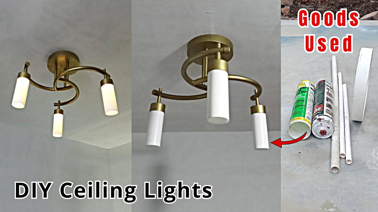 DIY Making Ceiling Lights from used goods