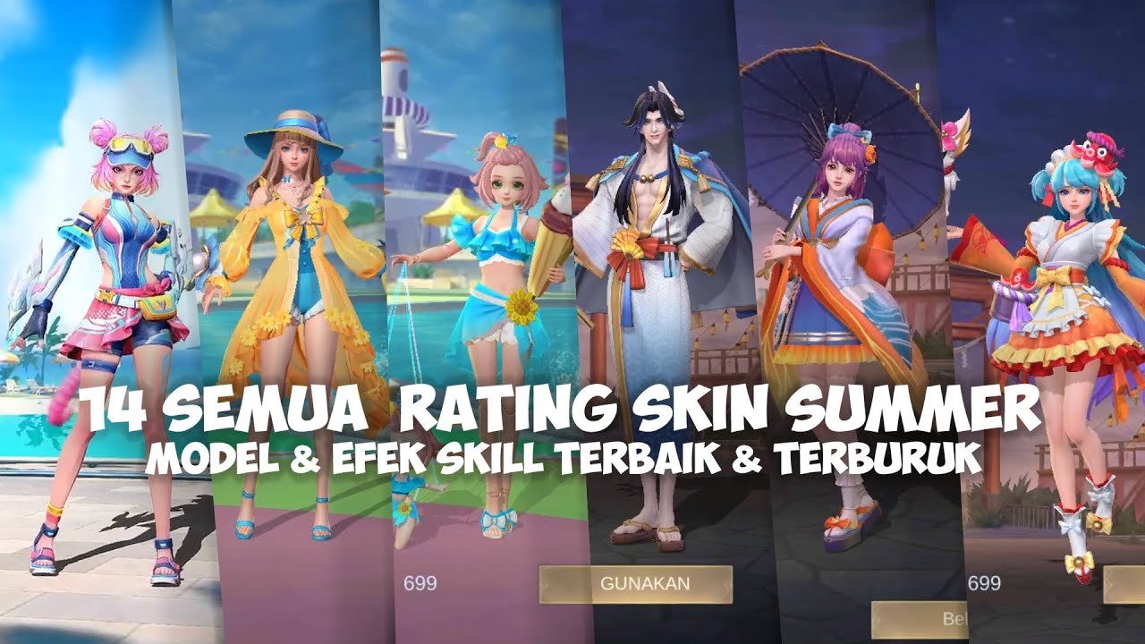 14 SKIN SUMMER TERBAIK DAN TERBURUK! RATING SKIN MOBILE LEGENDS