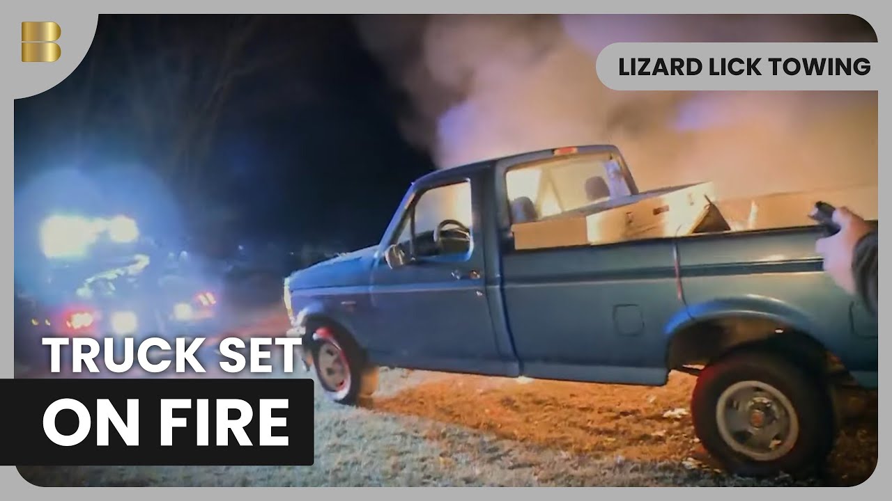 Gasoline Attack and Burning Truck Repo Trap | Lizard Lick Towing
