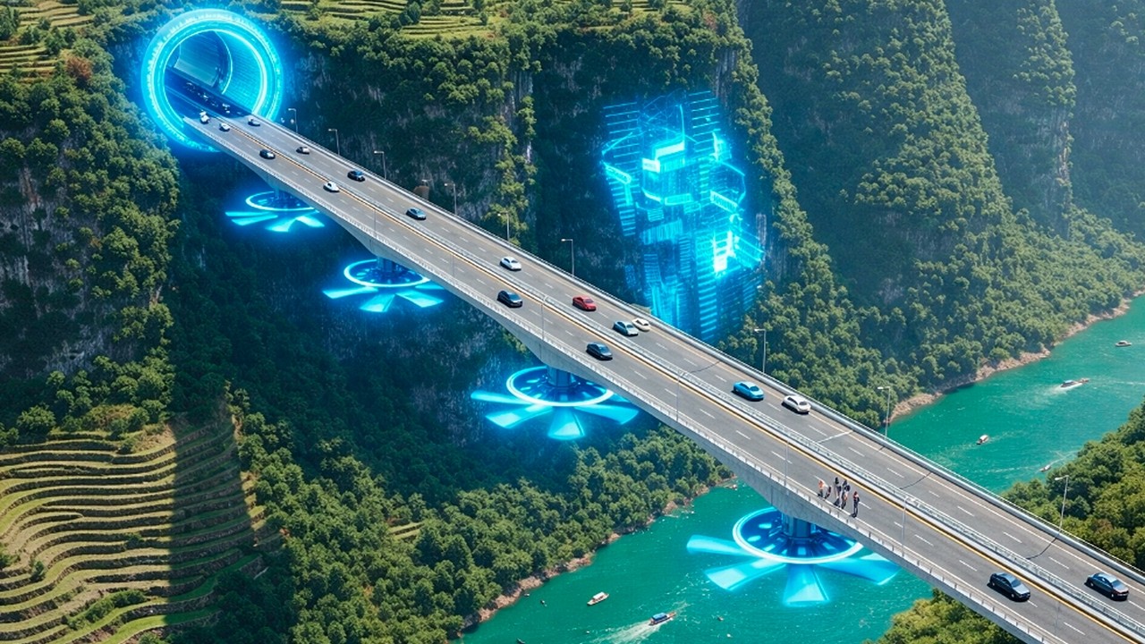 China Builds an Impossible Bridge Between Giant Mountains