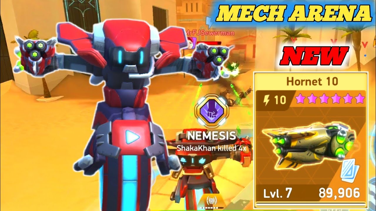 New Hornet 10 Weapon Gameplay with Killshot - Mech Arena