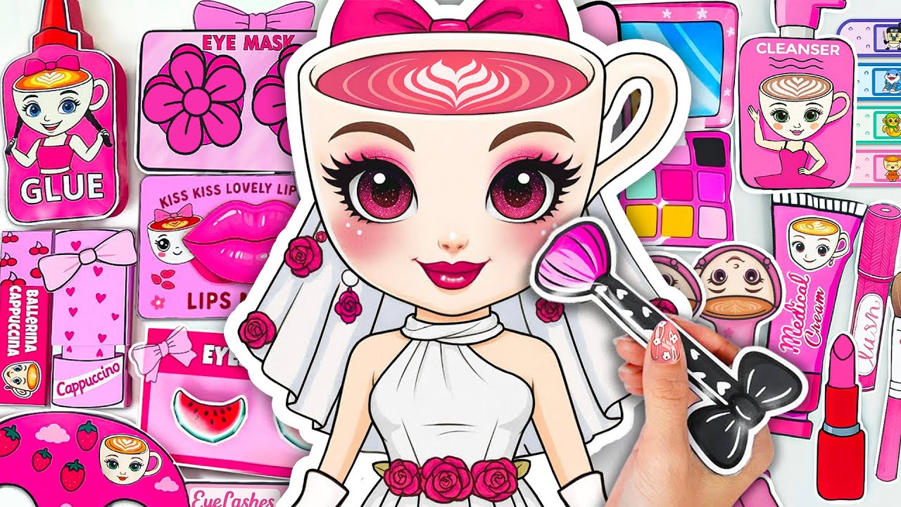 🌸Paper DIY🌸ITALIAN BRAINROT Ballerina Cappuccina Bride Skincare Makeup Nails Blind Bag Unboxing ASMR