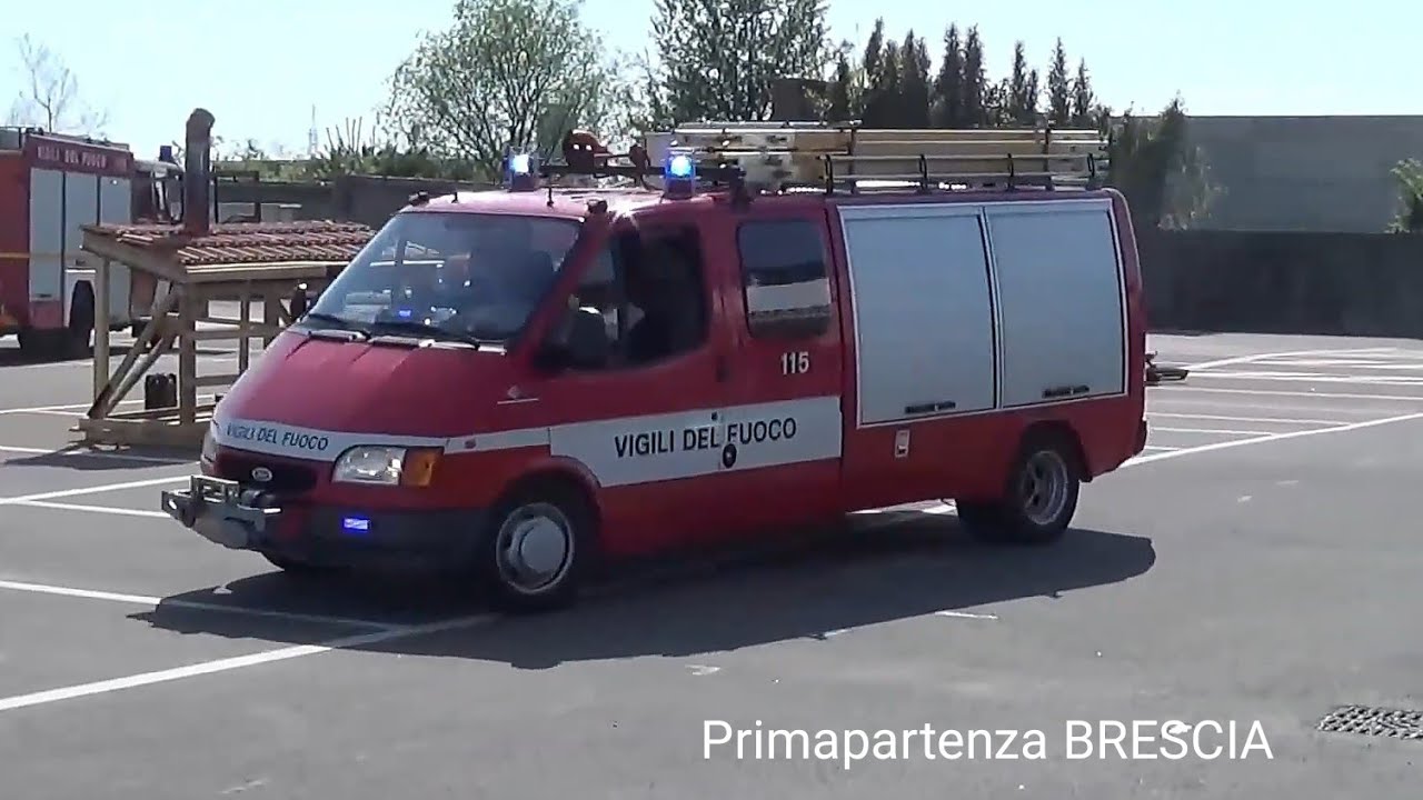 [Fischio/Pneumatica] AF/POLI Ford Transit+APS Eurofire Vigili del Fuoco Treviglio in Sirena